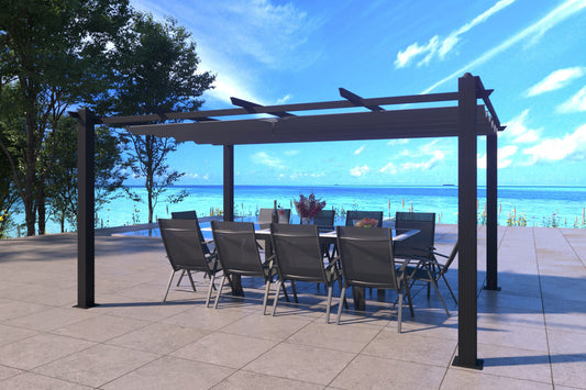 Pergola auto-portée 3x4m avec toile rétractable