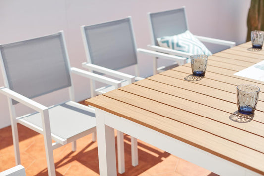 Salon 8 places aluminium