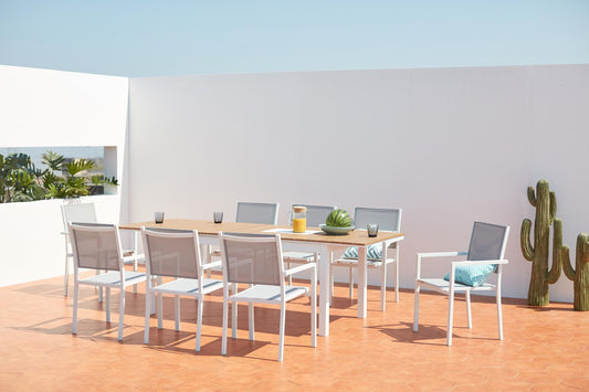 Salon 8 places aluminium