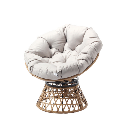 Fauteuil détente en résine effet rotin