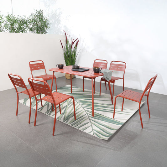 Lot de 6 chaises salon de jardin repas
