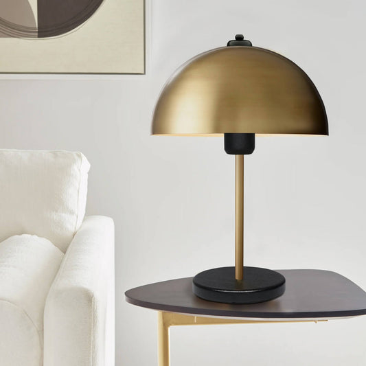 Lampe de table champignon doré 37cm