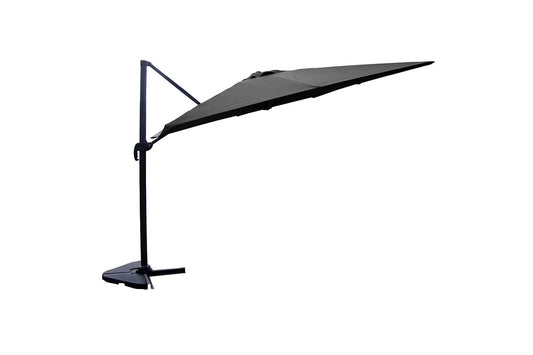 Parasol carré 3x3 déporté rotatif en aluminium
