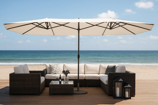 Parasol rectangulaire double 2.7x4.6 m
