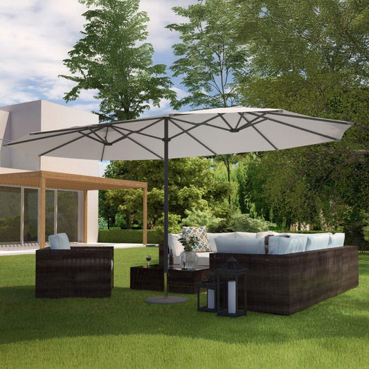 Parasol rectangulaire double 2.7x4.6 m