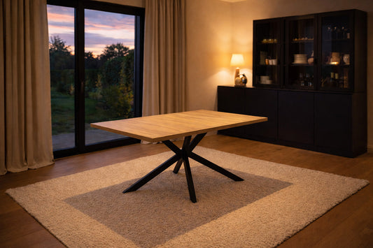 Table extensible 8 personnes effet bois 200cm