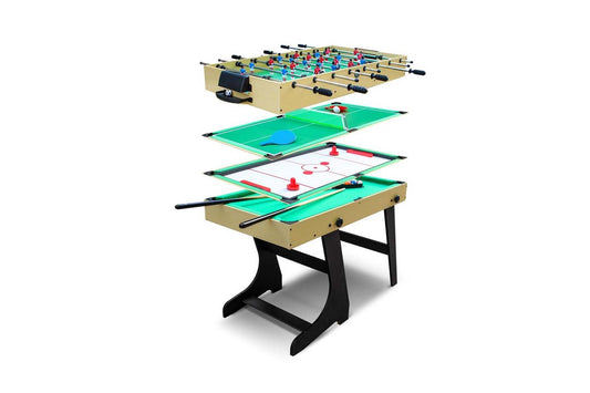 Table multi-jeux baby-foot, billard, hockey, ping-pong