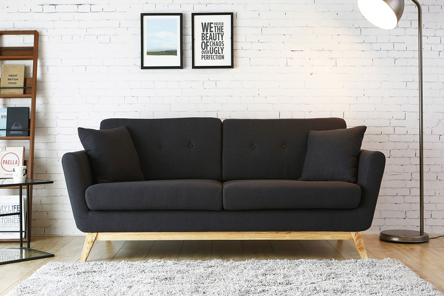 Canapé 3 places style scandinave