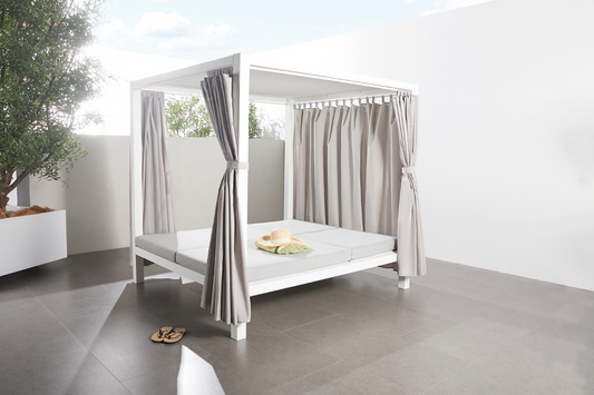Lit de jardin 2 places structure aluminium