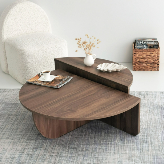 Table basse ronde modulable