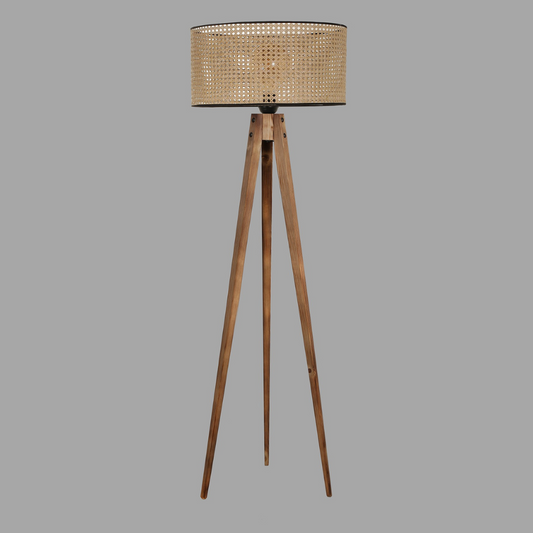 Lampadaire design en bois 153 cm