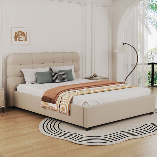 Lit nuage avec coffre de rangement 140x190cm en velours