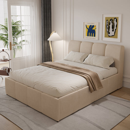 Lit nuage coffre 160x200cm velours