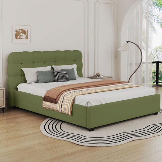 Lit nuage avec coffre de rangement 160x200cm en velours