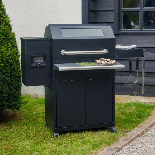 Barbecue électrique à granulés Peleo NATERIAL à 4 roues