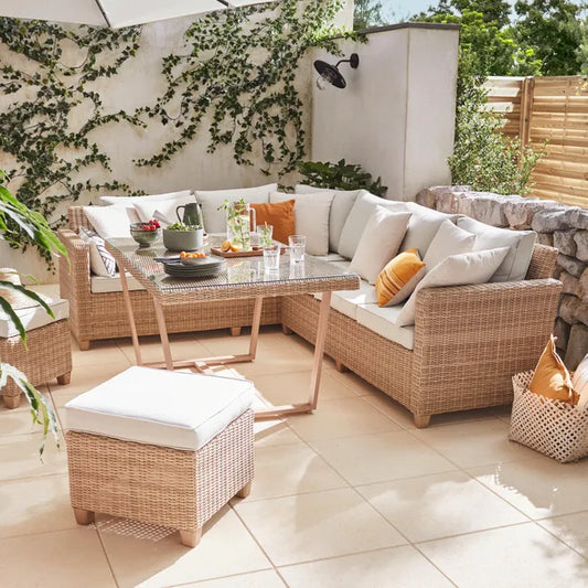 Ensemble de salon de jardin 7 pièces en résine Medena NATERIAL