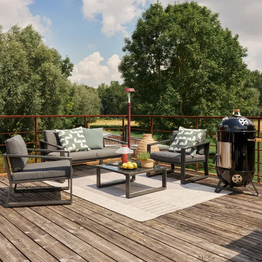 Salon de jardin NATERIAL Lyra gris, 4 personnes
