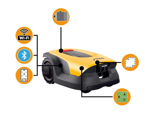 Stiga A 10V – Tondeuse à gazon robotisée – Sans installation – avec batterie E-Power 2,5 Ah