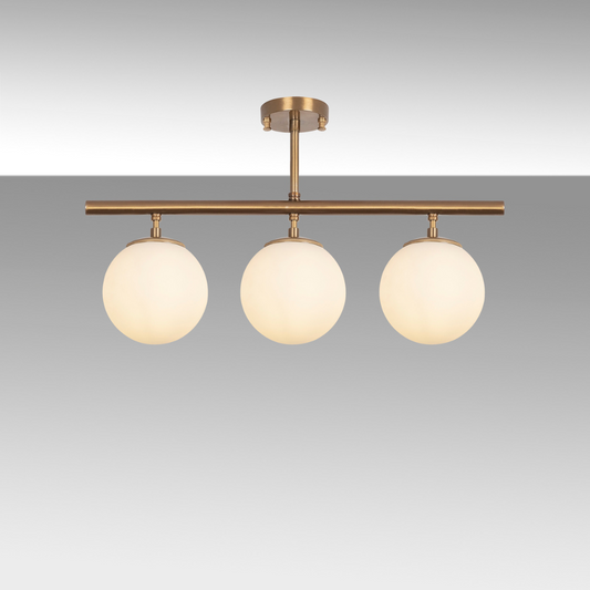 Plafonnier vintage 3 lampes AMBRE